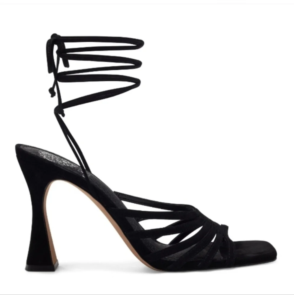 Vince Camuto Roselian Tie Up Sandal Black -5 - Picture 2 of 7
